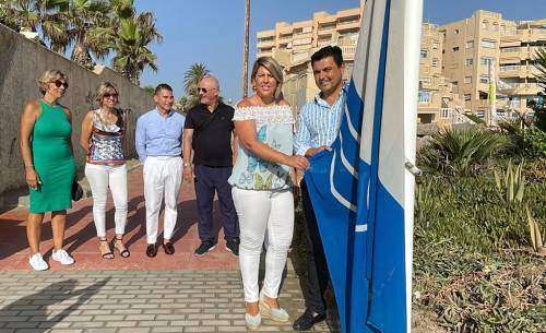 San Javier and Cartagena hoist their first joint blue flag on the beach of Banco del Tabal