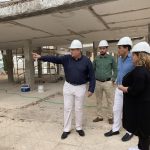 The Mayor of San Javier visits the works of the Business Centre which will be finished in February 2023.